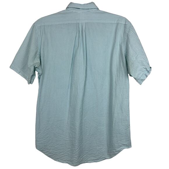 Ralph Lauren Seersucker Shirt men's Large classic fit, blue\ white stripe - Picture 2 of 5